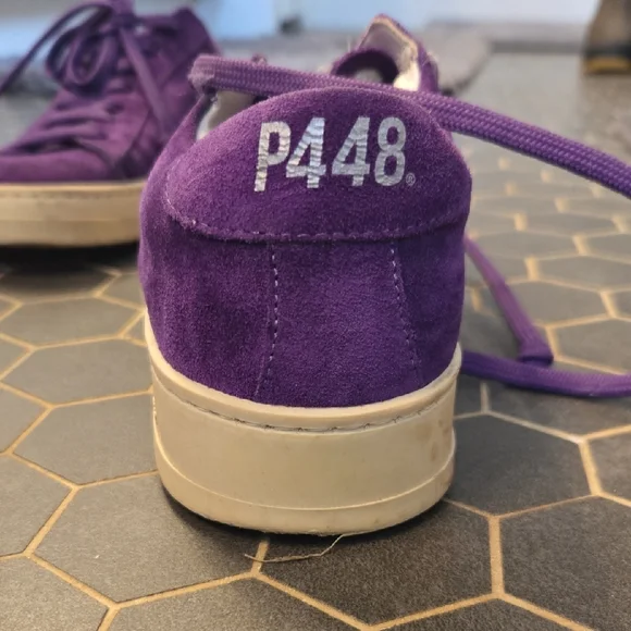 P448 Purple Suede Sneakers - Picture 2 of 4